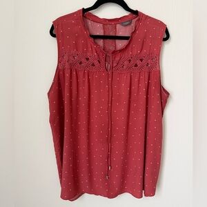 Terracotta-coloured tank top — sz XL